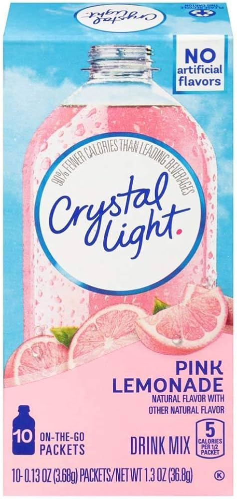 Crystal Light Drink Mix - 2 Boxes - 20 Packets (Pink Lemonade) | Amazon (US)