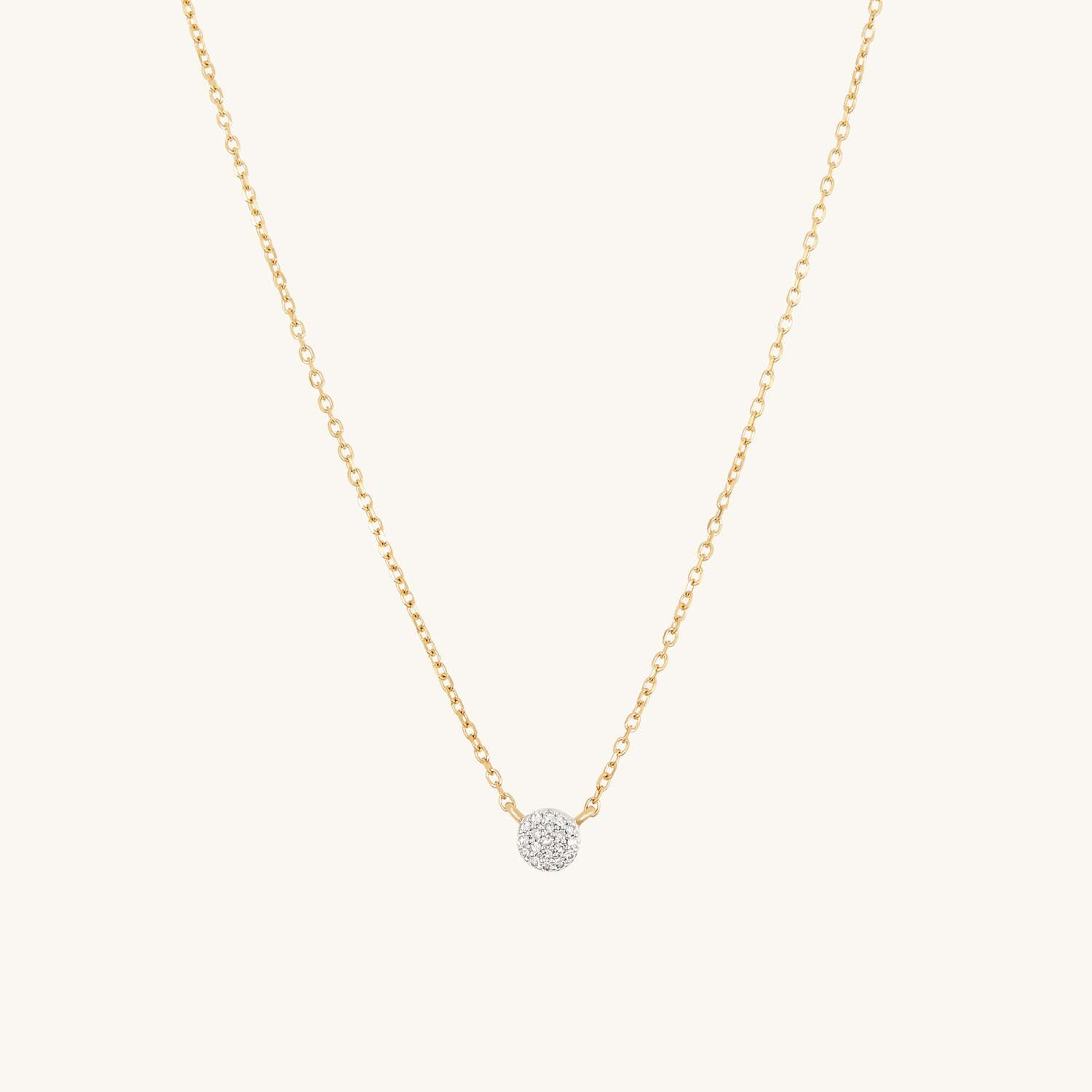 Pavé Diamond Round Necklace | Mejuri (Global)