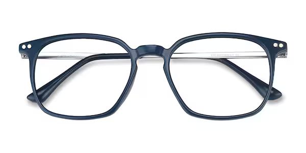 Ghostwriter - Rectangle Teal Frame Glasses | EyeBuyDirect | EyeBuyDirect.com