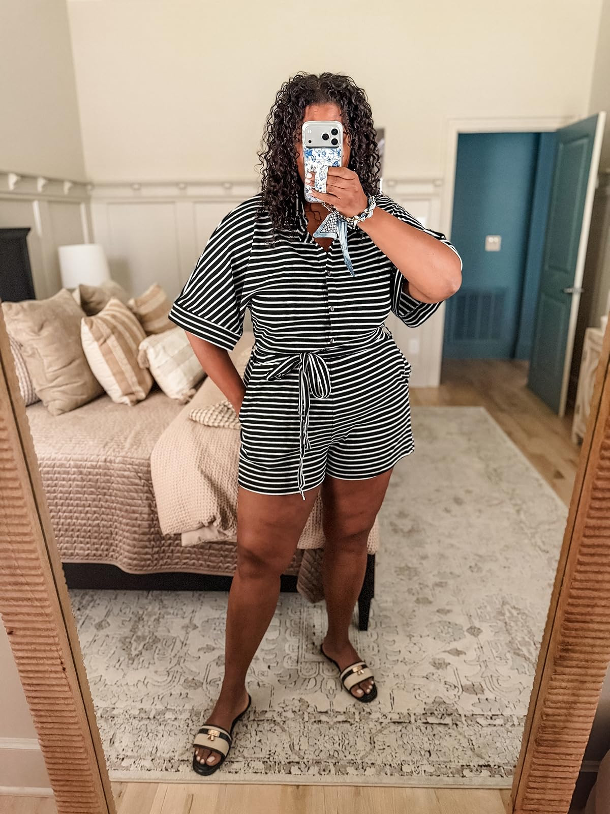 Wearing size xxl in romper. Great for lounging or a casual day out. #summerready #amazonfashion 

 #LTKootd #LTKOver40 #LTKPlusSize