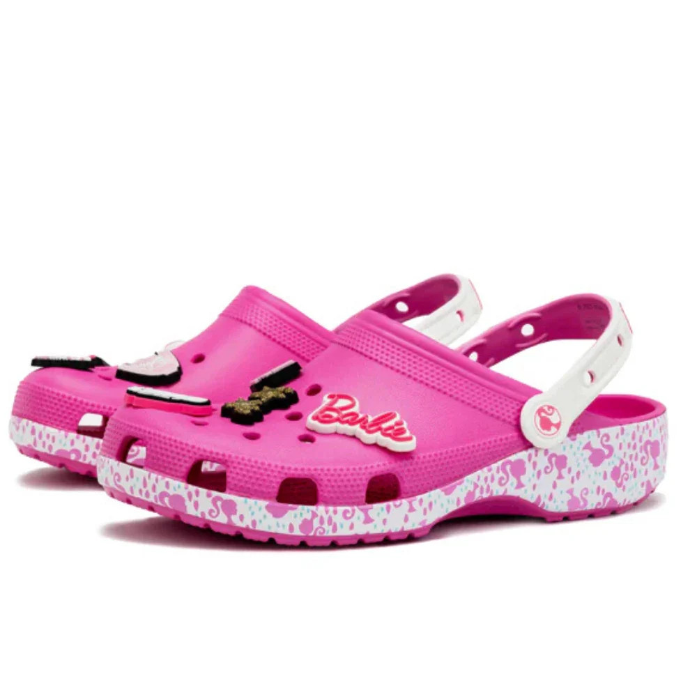 Women's Crocs Barbie x Classic -6QQ Clog Unisex Pink Slip On Lifestyle Shoes FROG1 | Shop Simon