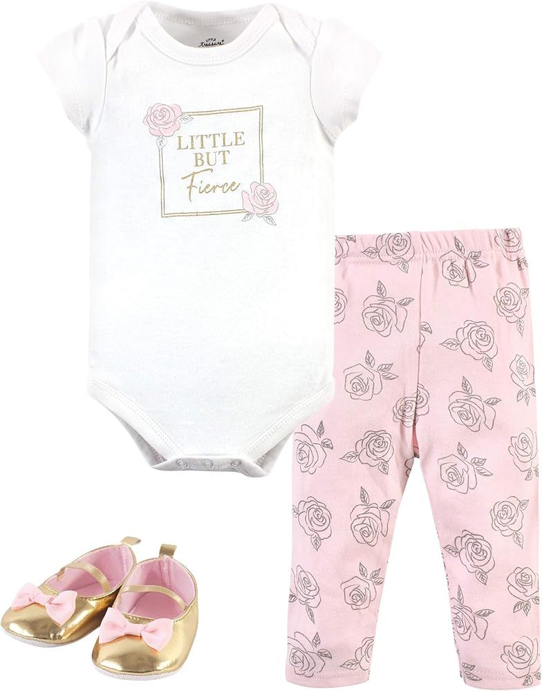 Little Treasure Unisex Baby Cotton Bodysuit, Pant and Shoe Set | Amazon (US)