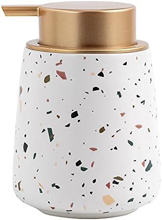 Amazon.com: Coffeezone 11 oz Terrazzo Design Ceramic Lotion Dispenser Liquid Hand Soap Dispenser ... | Amazon (US)