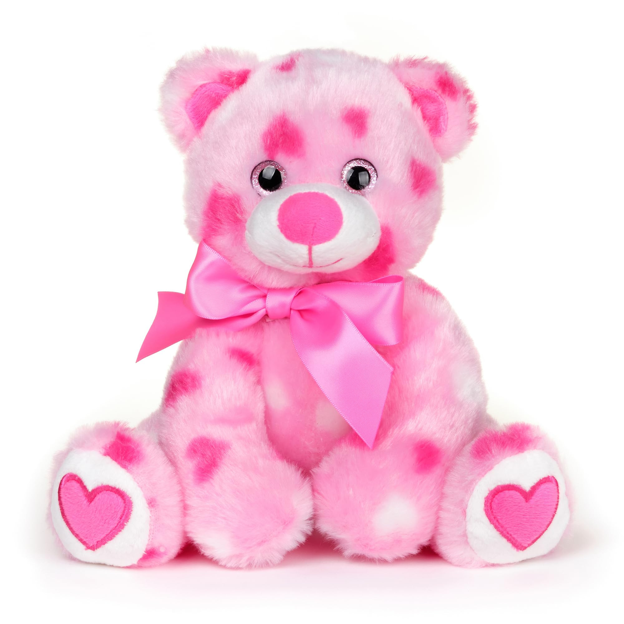 Amazon.com: Bearington Collection Pink Plush Stuffed Animal Teddy Bear with Hearts, Adorable, Sof... | Amazon (US)