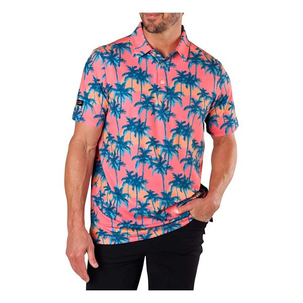 Men's Sunday Swagger Sunset BLVD Polo Medium Pink | Scheels
