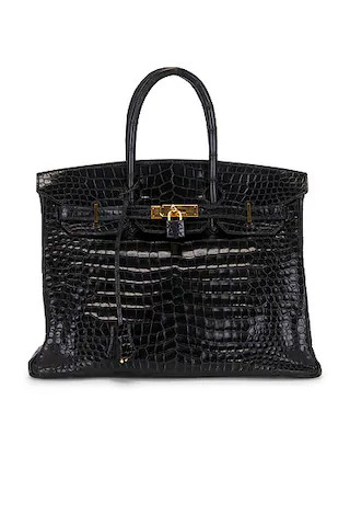 Hermes Shiny Porosus Crocodile Birkin 35 Handbag | FWRD 