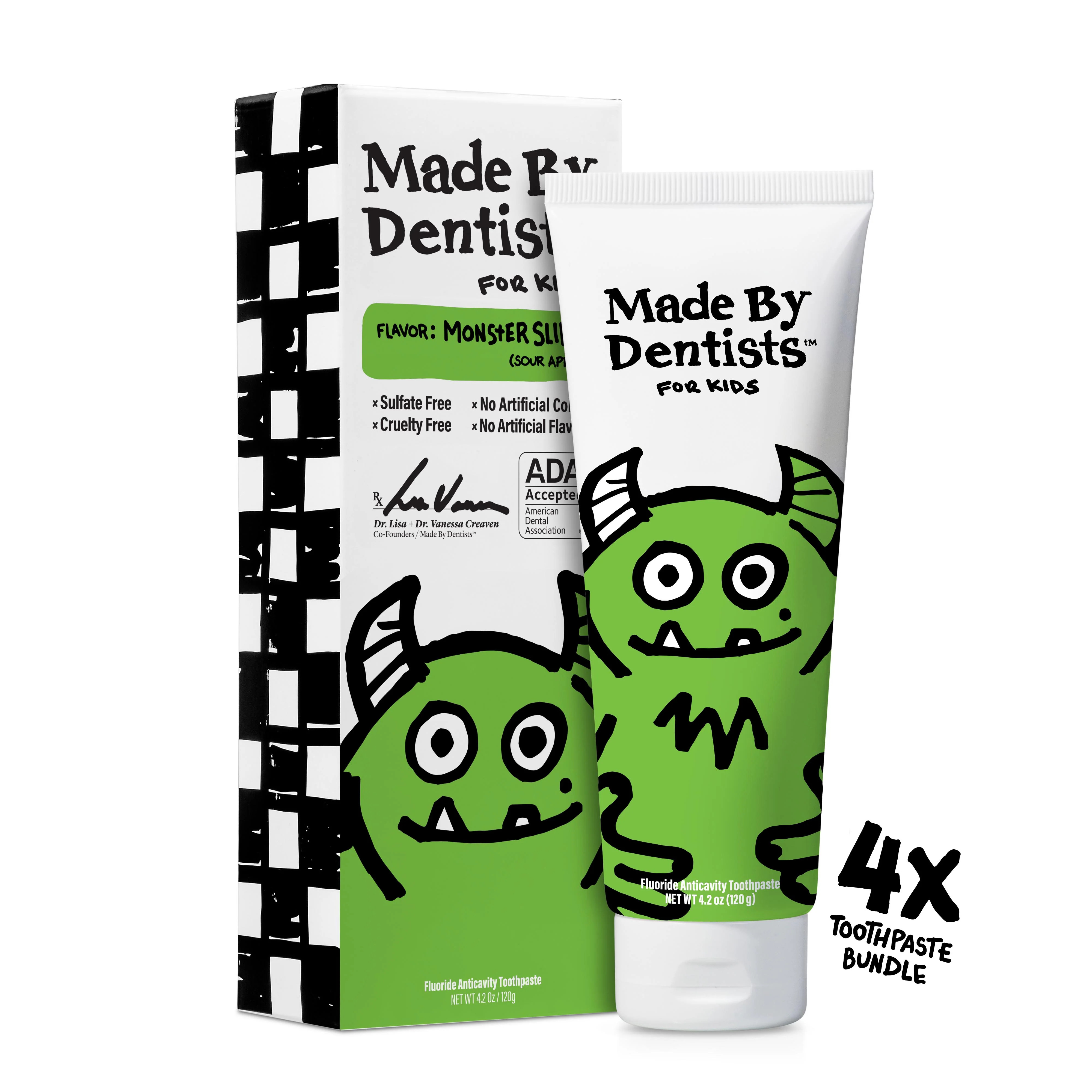 Monster Toothpaste (4pk) | Made By Dentists