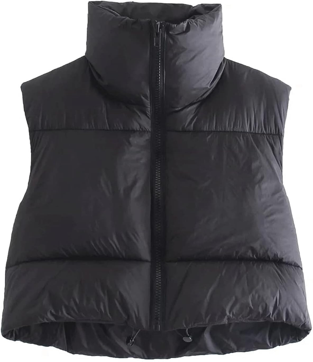 Fenclushy Women's Winter Warm Padded Crop Vest Lightweight Sleeveless Puffer Vest | Amazon (US)