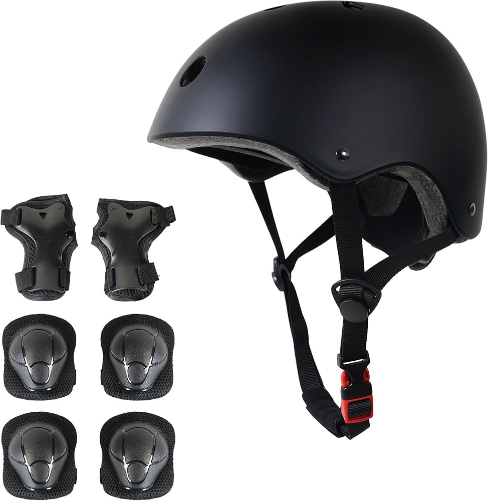 Royalbaby Kids Bike Helmet, Bike Skateboard Scooter Multiple Outdoor Sports with 6 PCs of Protective Gear, Lightweight & Adjustable Size for 3-8 Years Boys Girls from Toddlers to Youth | Amazon (US)