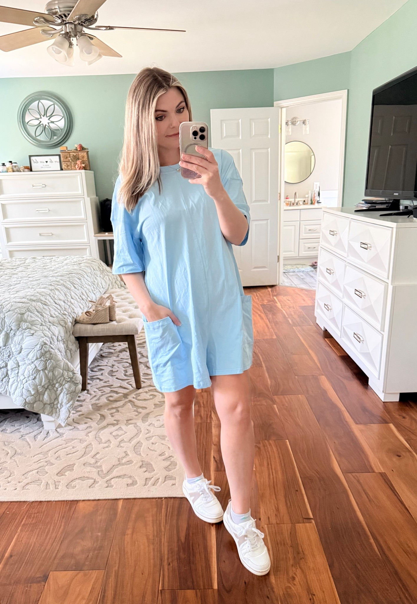 Spring + Summer style
Free People Dupe romper with pockets. Wear frontwards or backwards if you wants a deep V. 
Pair with some sneakers and you’re ready to go! 

Bump friendly style 

#LTKmomlife #LTKBump #LTKPetite
