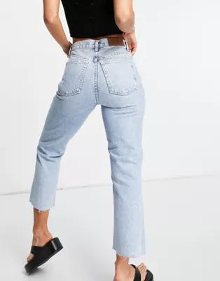 Topshop editor jeans with raw hems in bleach | ASOS (Global)