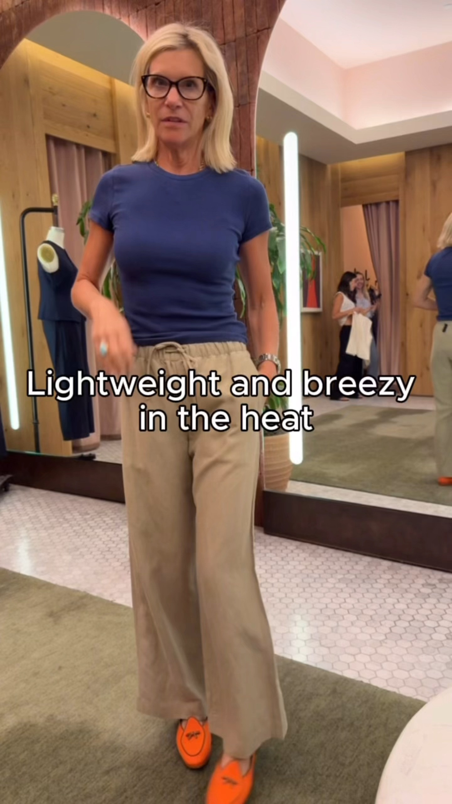 When I find a pair of pants that fits well, I want every version. The linen pair is perfect for hot summer days when I want something lightweight and easy. The satin version feels a little more elevated and is exactly what I'd reach for on vacation, date night, or dinner with friends. Same flattering fit. Completely different mood.  

 