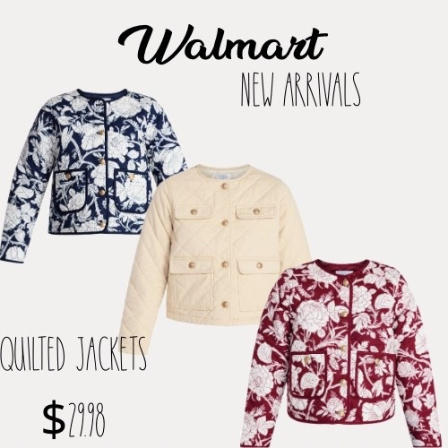 Walmart new arrivals. Perfect for a spring transition. Loving the quilted fabric and the beautiful floral patterns. Perfect for moms
On the go who still wants to look fab. 

#LTKFindsUnder50 #LTKmomlife #LTKootd