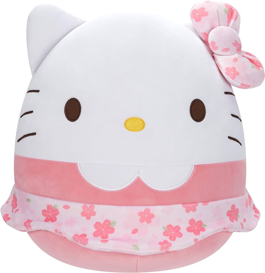 Squishmallows Original Sanrio 14-Inch Hello Kitty Floral Dress and Bow Plush - Medium-Sized Ultra... | Amazon (US)