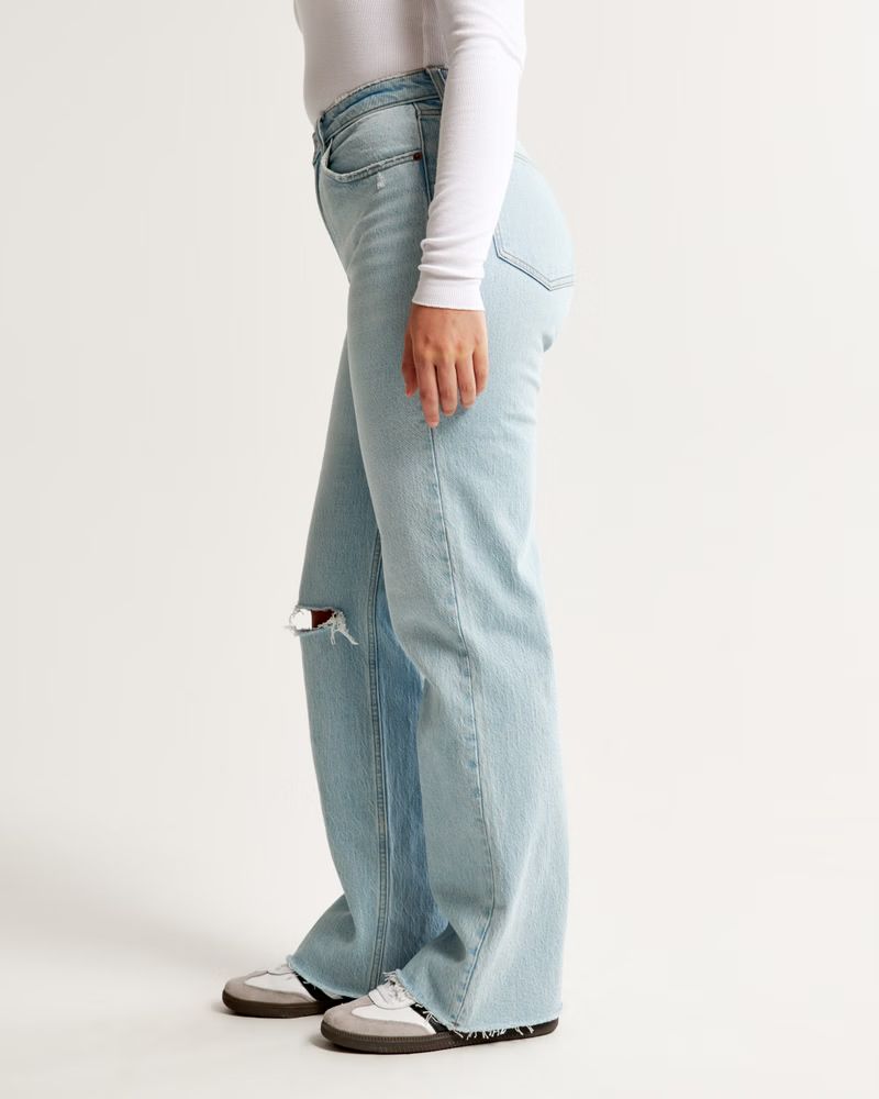 Women's Curve Love High Rise 90s Relaxed Jean | Women's Up To 40% Off Select Styles | Abercrombie... | Abercrombie & Fitch (US)