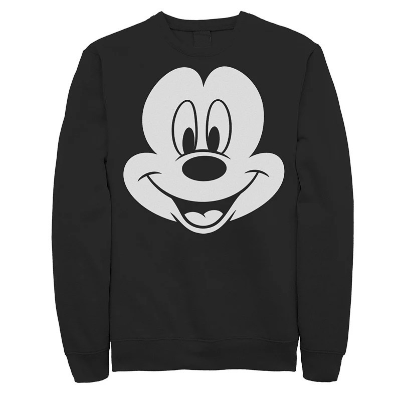 Disney's Mickey Mouse Large Face Men's Sweatshirt, Black | Kohl's