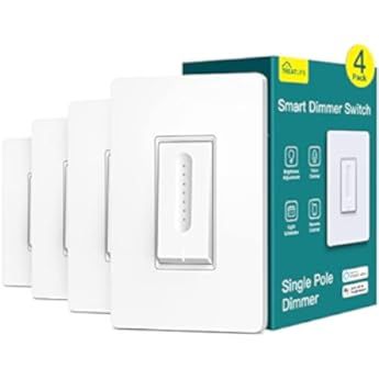 Smart Dimmer Switch, Single-Pole Smart Switch for Dimmable Bulbs, Treatlife 2.4GHz WiFi Smart Light  | Amazon (US)