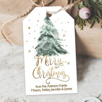 Printable Christmas Gift Tag, Christmas Tree Editable Gift Tags, Digital Christmas Gift Tag, Edit... | Etsy (US)