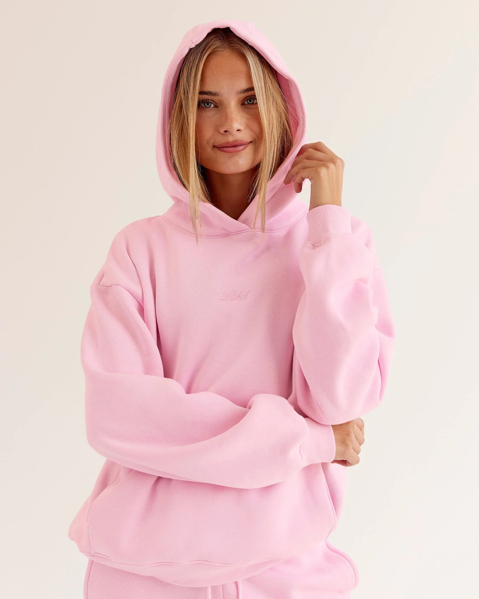 Go-To Script Oversized Hoodie - Marshmallow | LSKD | LSKD