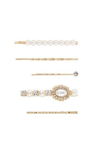 Piper Hair Clip Set in Gold | Revolve Clothing (Global)
