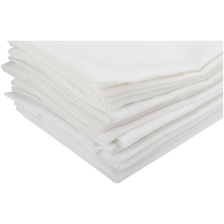 Mainstays Solid Fabric Napkin, Arctic White, Set of 12 | Walmart (US)