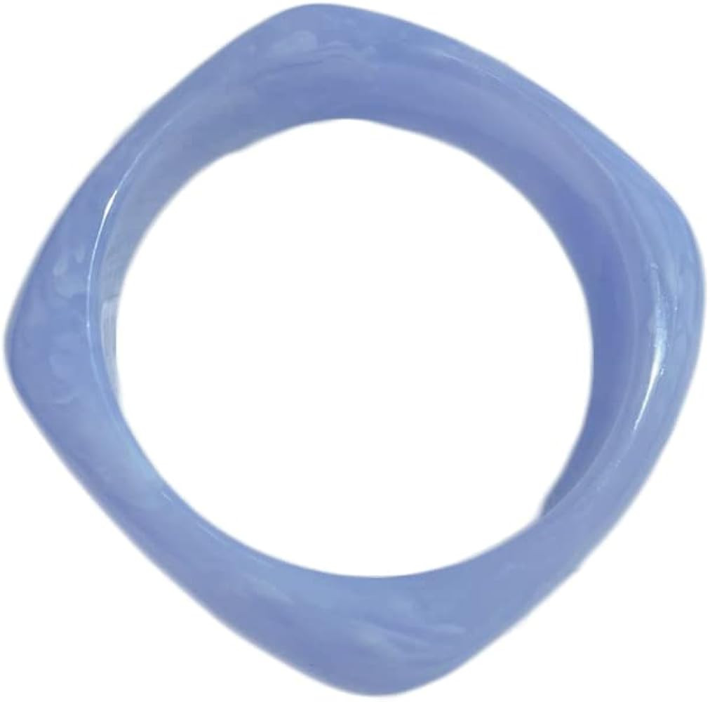 Chunky Colorful Transparent Acrylic Resin Wrap Bangle Tortoiseshell Irregular Geometric Wristband... | Amazon (US)