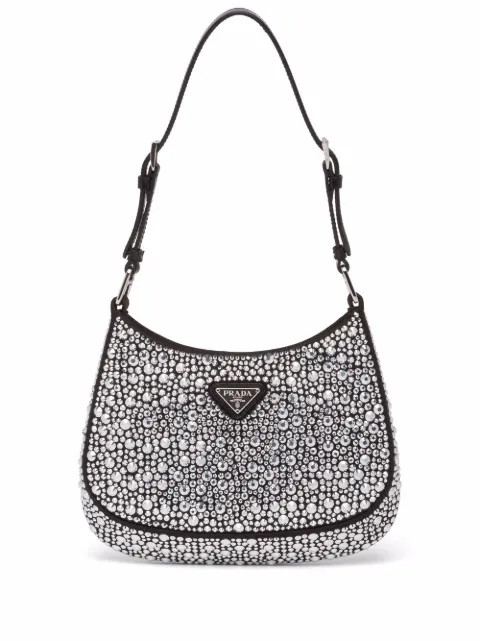 Prada Embellished Cleo Shoulder Bag - Farfetch | Farfetch Global