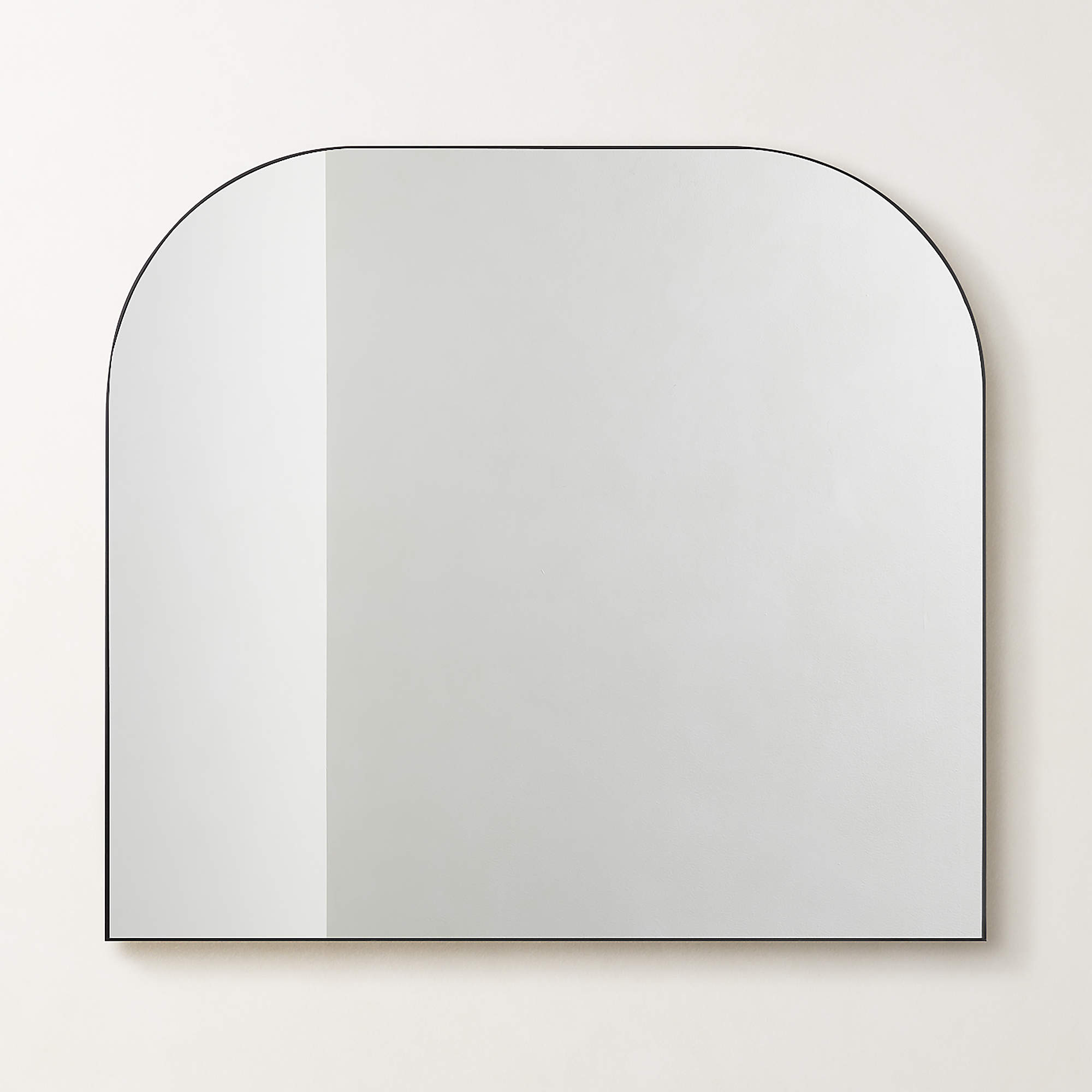 Infinity Black Mantel Wall Mirror 42"x37" + Reviews | CB2 | CB2