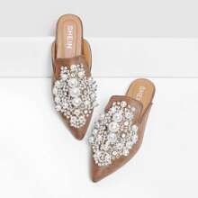 Faux Pearl Decorated Flat Mules | SHEIN