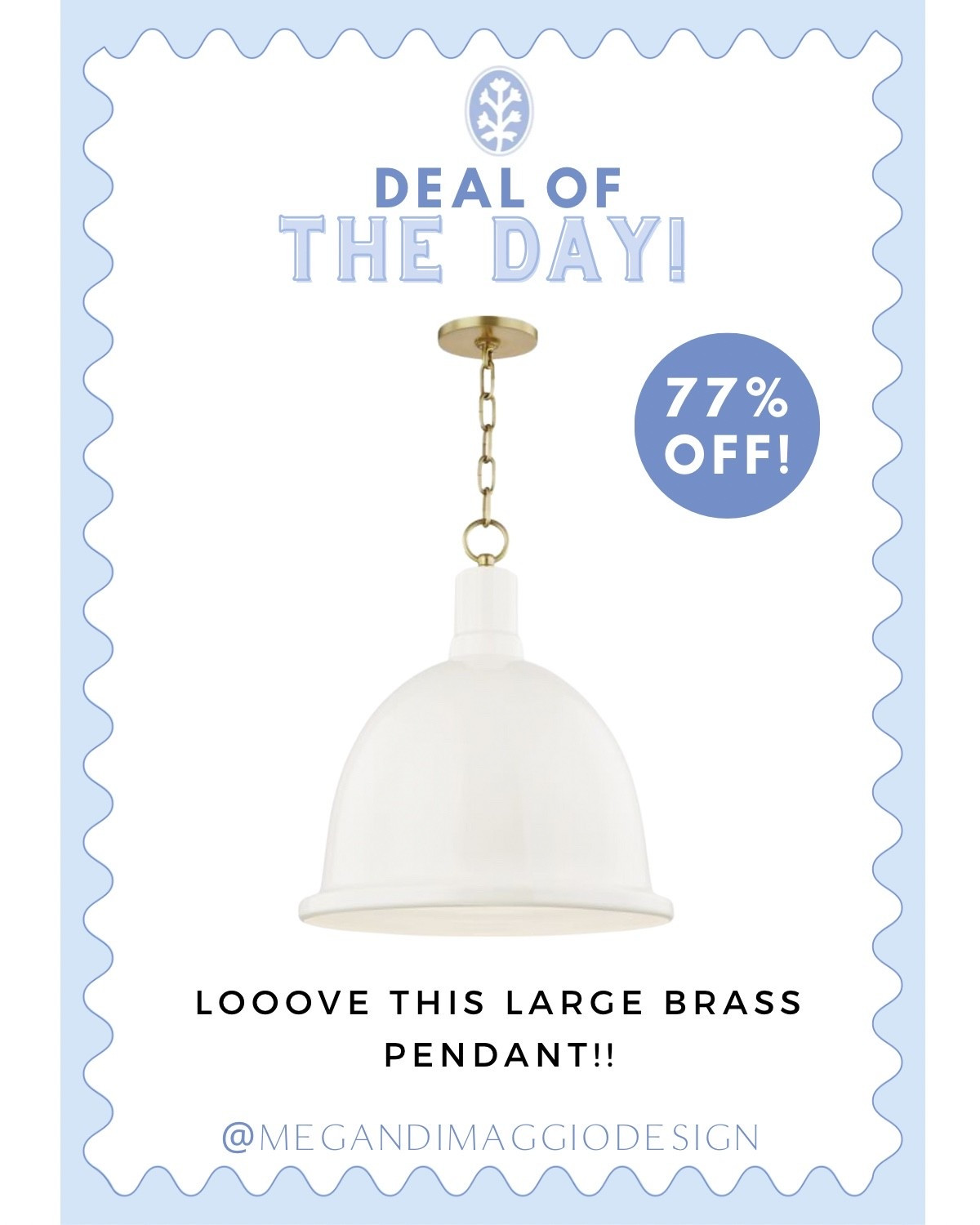 Save 77% OFF on this clearance Labor Day deal for this classic large white ceramic brass pendant!! 🤩🙌🏻 even more major deals linked!

#LTKHome #LTKSaleAlert