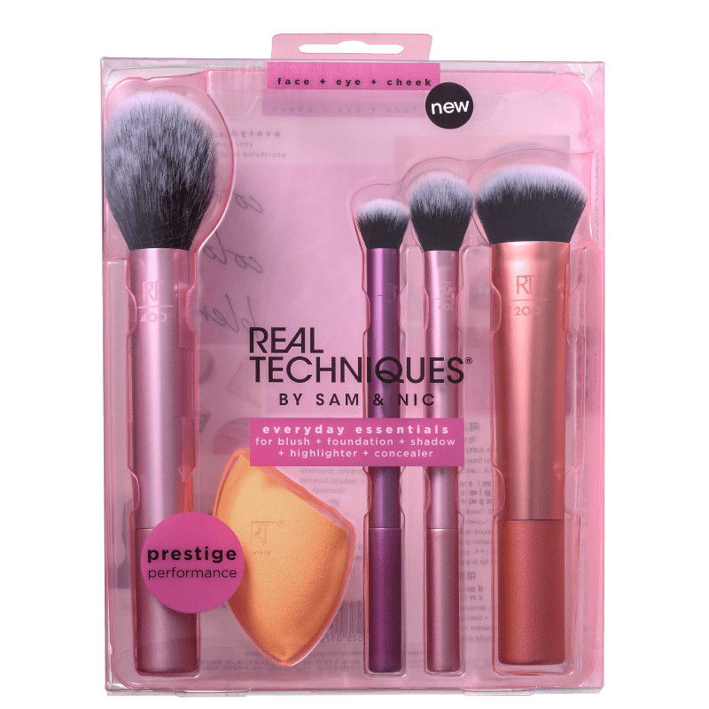 Kit Real Techniques Everyday Essentials (5 Produtos) | Beleza Na Web (BR)