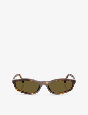 MU A06S Oval-Frame Acetate Sunglasses | Selfridges