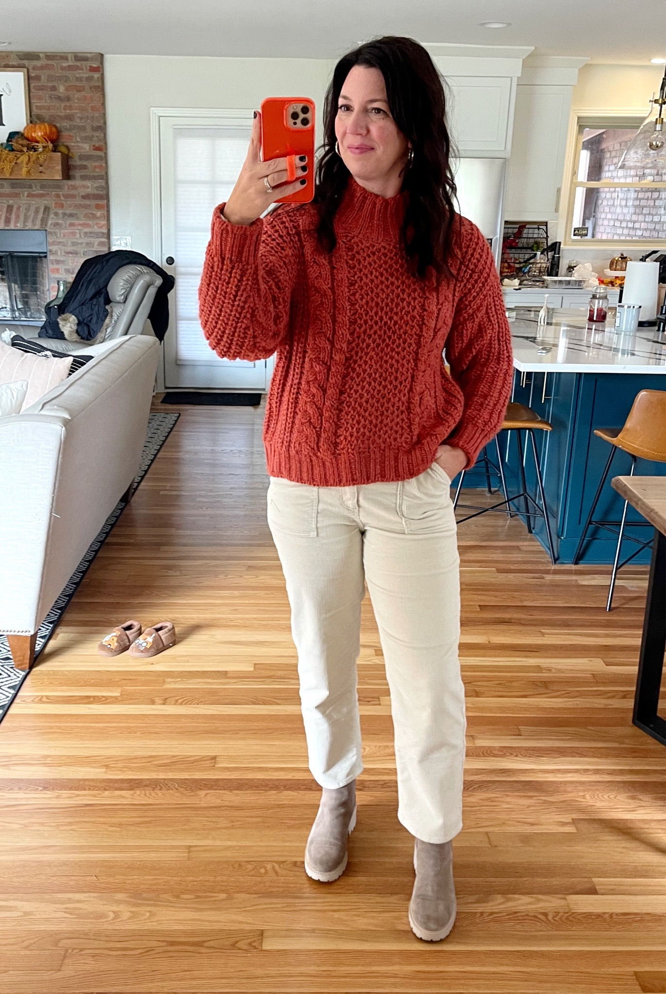 This Target sweater is so cozy and warm. Wearing my true size L. Corduroy pants are also from Target and so comfy. Wearing size 10, my true pants size  

#LTKunder50