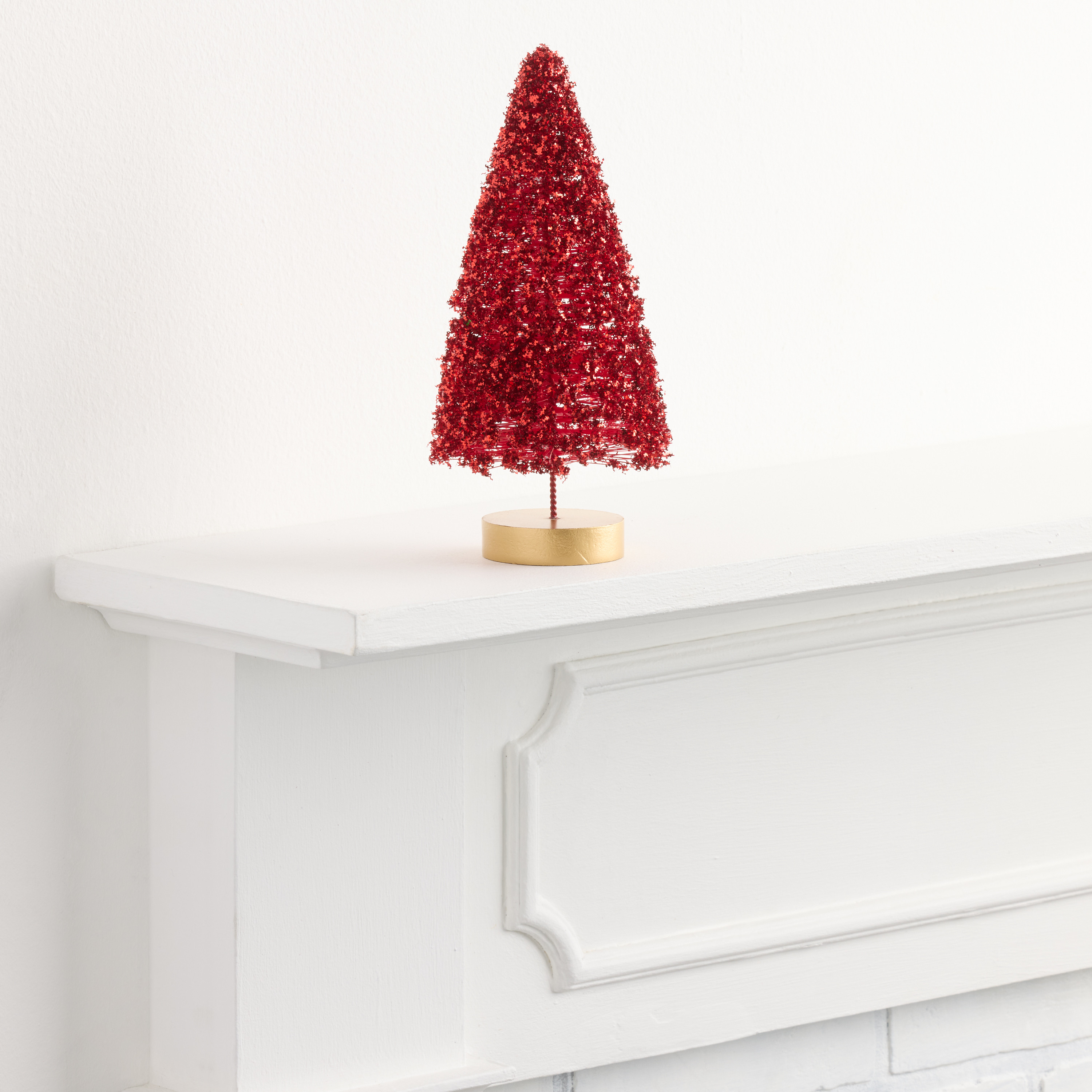 Glittered Bottlebrush Tree Decor | World Market