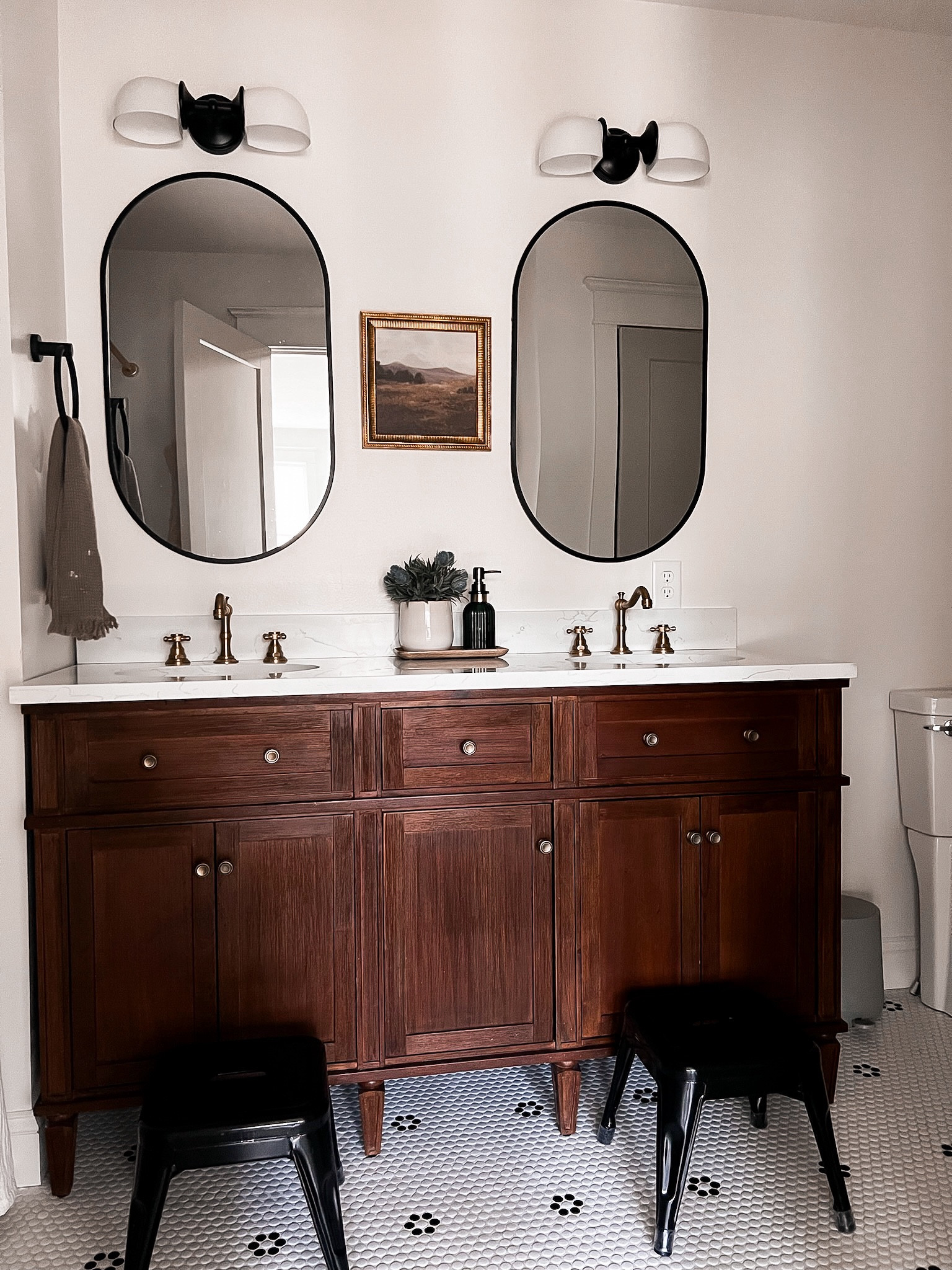 Bathroom details for the kids !! 🤩 The step stools are essential. 👌🏻

Fresh Linens, a new soap dispenser & organization baskets can make such a difference in a little space like this!  Linking all the things!! 

#LTKFindsUnder100 #LTKStyleTip #LTKHome