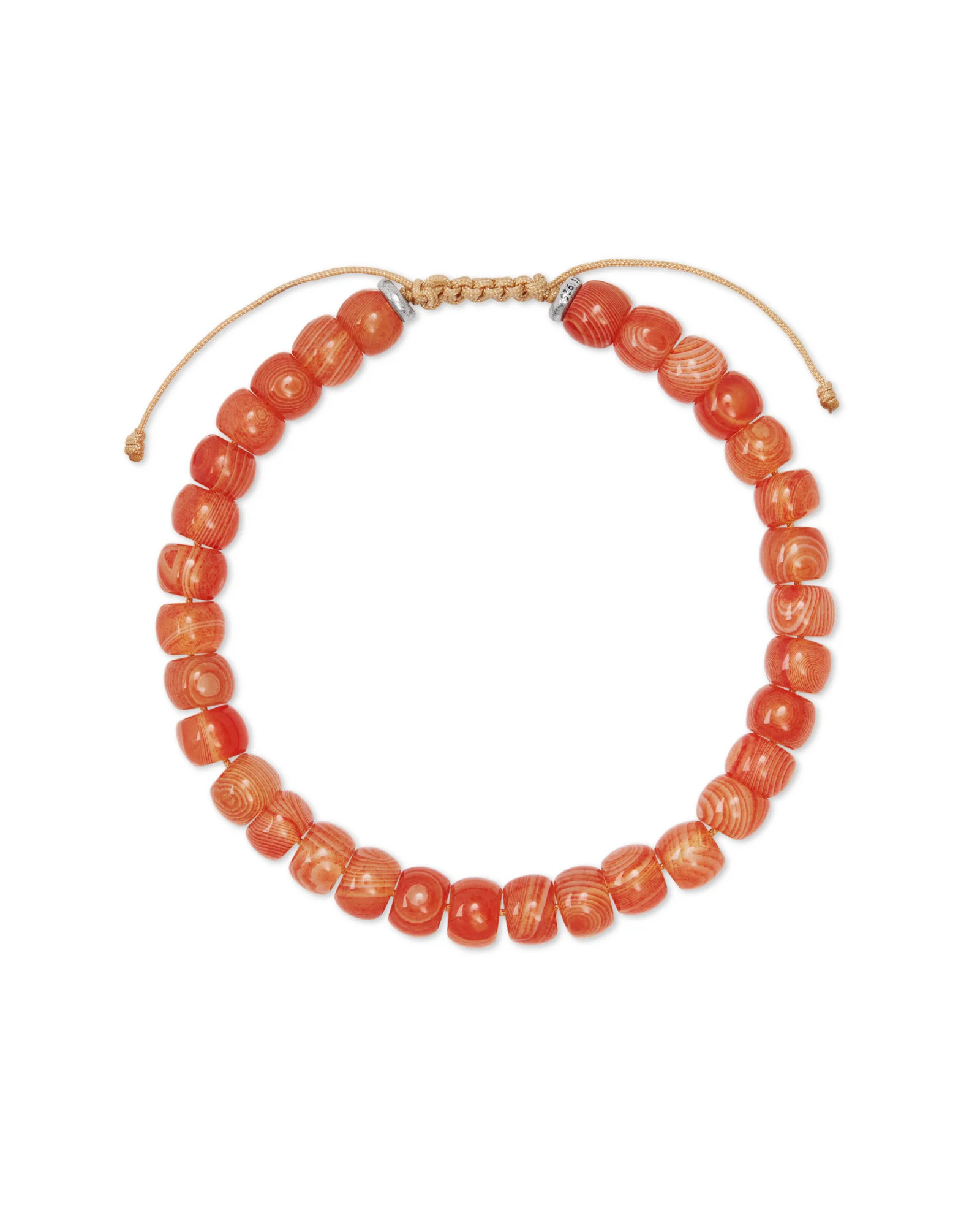 Cade Oxidized Sterling Silver Corded Bracelet in Orange Banded Agate | Kendra Scott | Kendra Scott