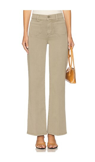 FRAME Le Slim Palazzo Modernist Pocket in Olive. - size 31 | Revolve Clothing (Global)