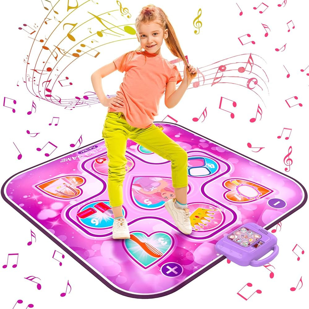 Dance Mat Toys for 3-12 Years Old Girls Birthday Gifts, Musical Dance Mat for Kids, Dance Pad wit... | Amazon (US)