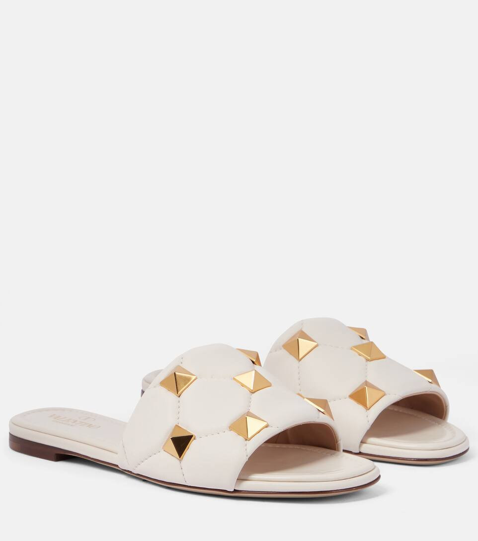 Valentino Garavani Roman Stud leather slides | Mytheresa (US/CA)