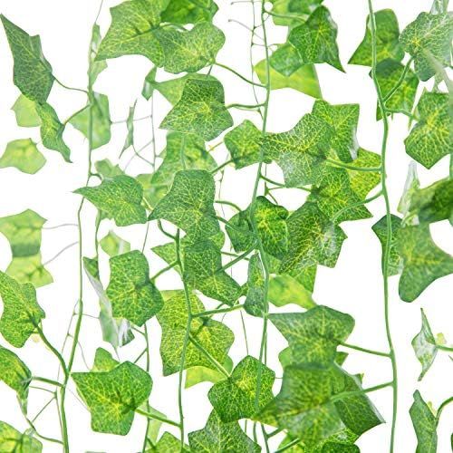 Naidiler 84 Ft 12 Strands Fake Ivy Leaves Artificial Ivy Garland Greenery Decor Faux Green Hangin... | Amazon (US)