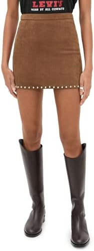 MOON RIVER Women's Moon Stud Detail Mini Skirt | Amazon (US)