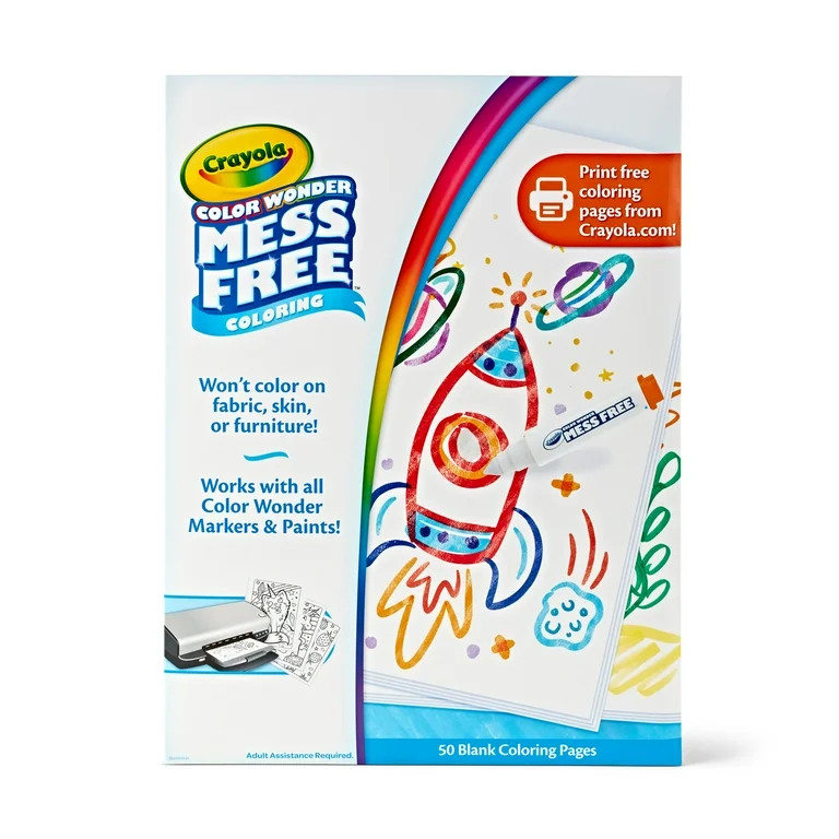Crayola Color Wonder Mess Free Blank Coloring Pages, 30 Pgs, Toddler Coloring, Travel Activity, C... | Walmart (US)
