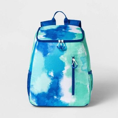 14.4qt Backpack Cooler Tie Dye Blue - Sun Squad™ | Target