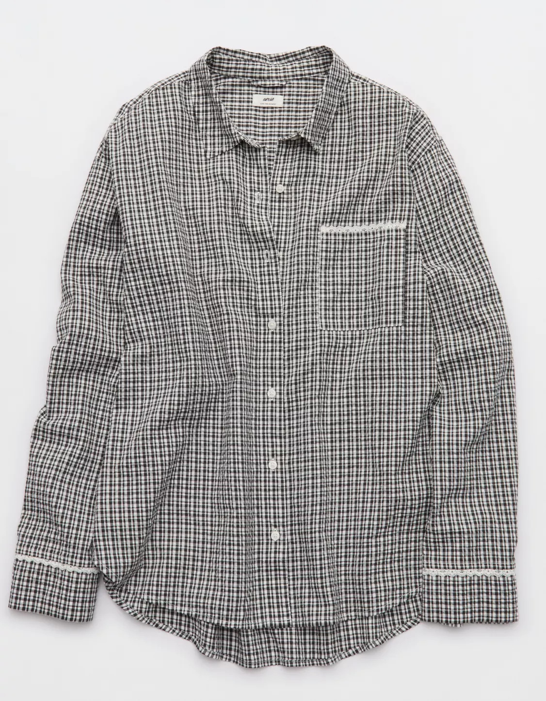 Aerie Seersucker Pajama Shirt | American Eagle Outfitters (US & CA)