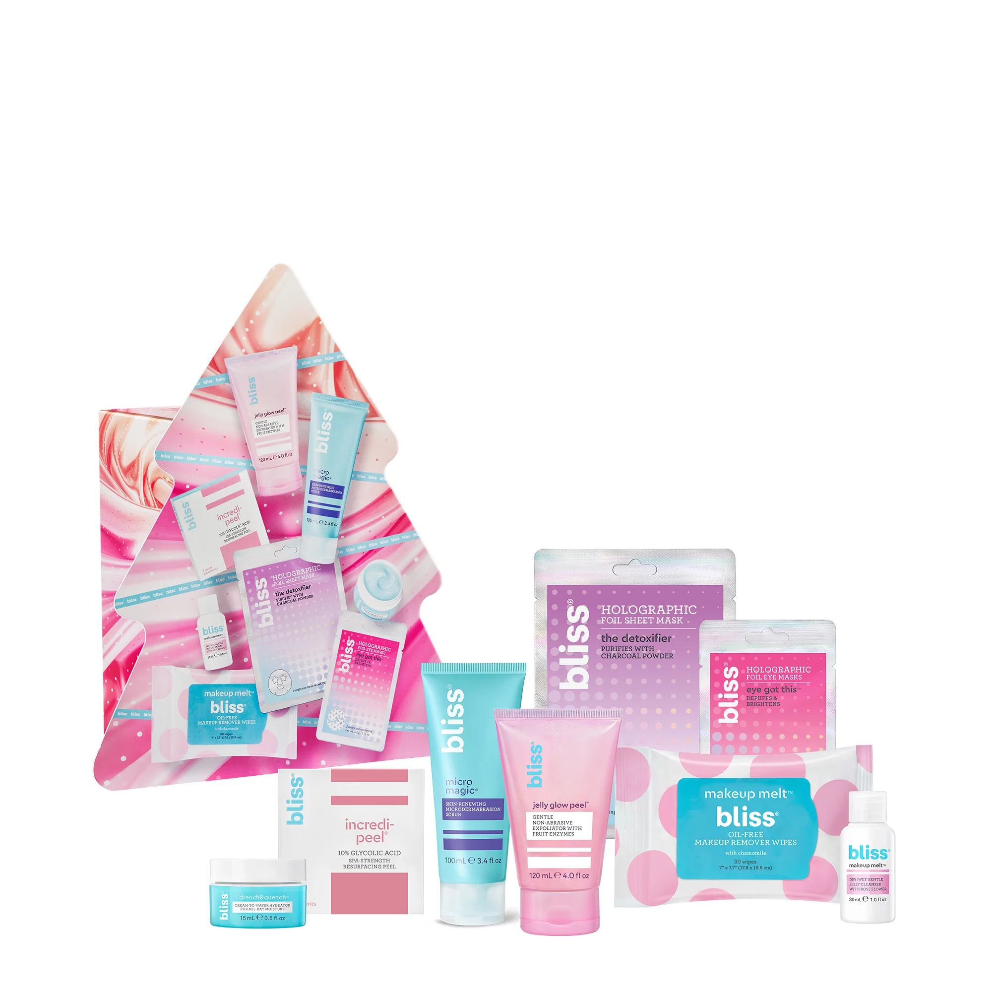 ($45 Value) Bliss Christmas Tree Deluxe Spa Facial Set, 8 Pieces - Walmart.com | Walmart (US)