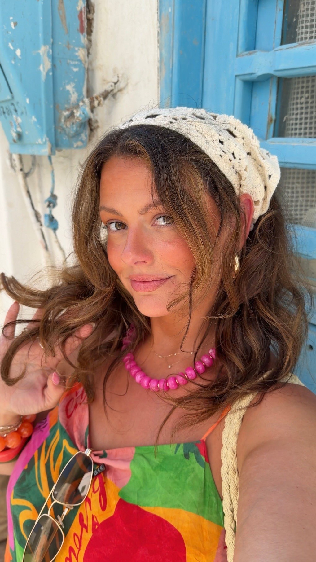 Honeymoon look for paros Greece 🌸🦋🌞🍋‍🟩🌴

Beach vacation dress head scarf pink yellow beaded necklace fun bold cool girl beach riot @beachriot

#LTKootd #LTKdayinmylife #LTKgrwm
