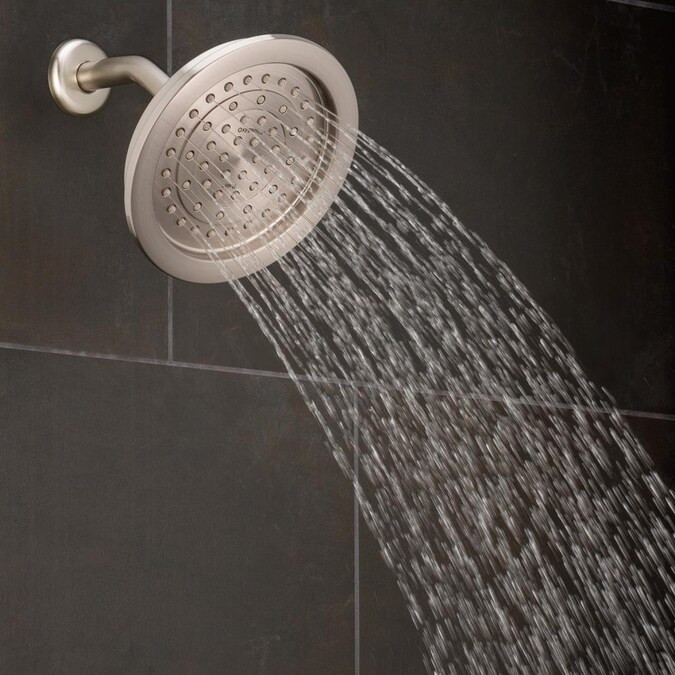 Oxygenics Rain Brushed Nickel 1-Spray Rain Shower Head 1.8-GPM (6.8-LPM) Lowes.com | Lowe's