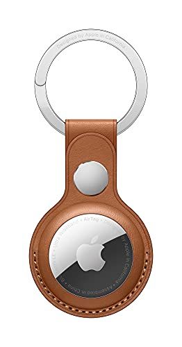 Apple AirTag Leather Key Ring - Saddle Brown | Amazon (US)