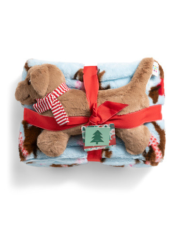 Cozy Winter Dogs Throw With Figural Pillow | Pillows & Decor | Marshalls | Marshalls