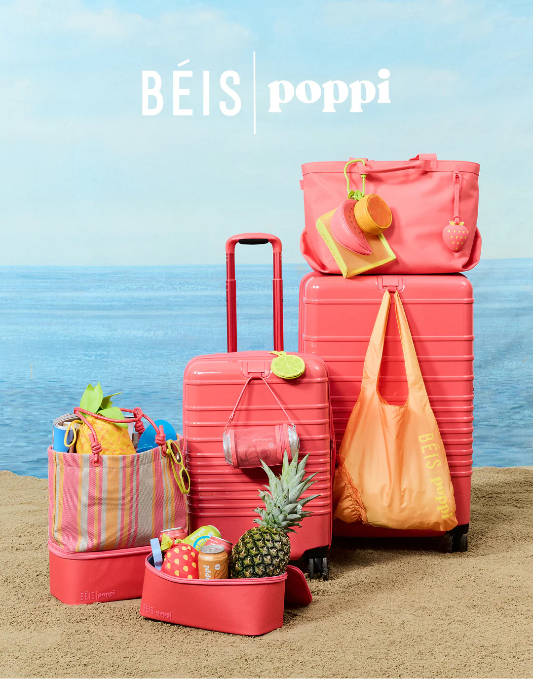 BÉIS x poppi The Large Check-In Roller | BEIS